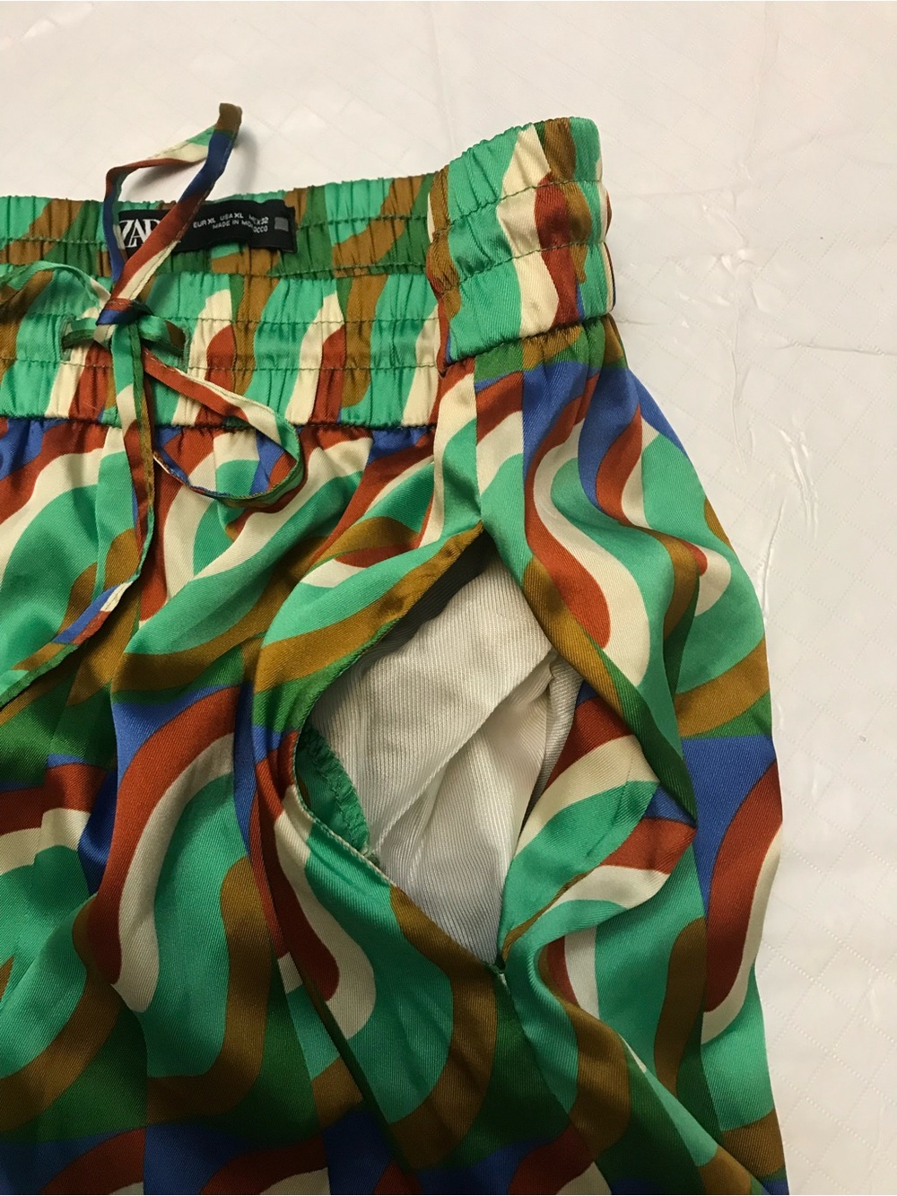 Zara Green Multi-Stripe Kids Shorts